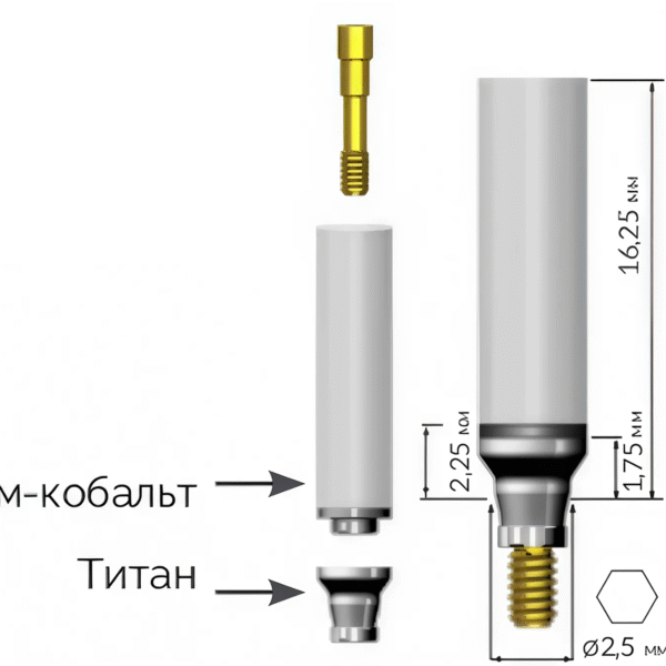 Абатмент для индивидуального моделирования и литья CHC (температура плавления 1200-1330 градусов)