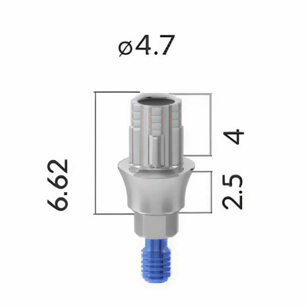 Артикул 4963 CCTB-2.5-AR-IH  Титановая платформа IH CAD/CAM антиротационным посадочным элементом, высота манжеты 2,5 мм