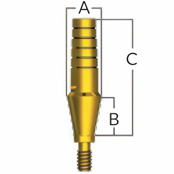 Эстетический абатмент прямой широкий манжета 4,0 мм